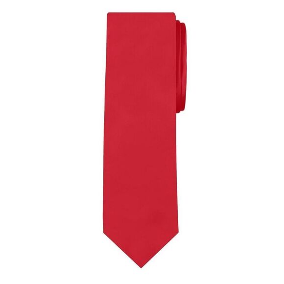 Jacob Anderson Solid Tie - Red Size One Size - Picture 2 of 7